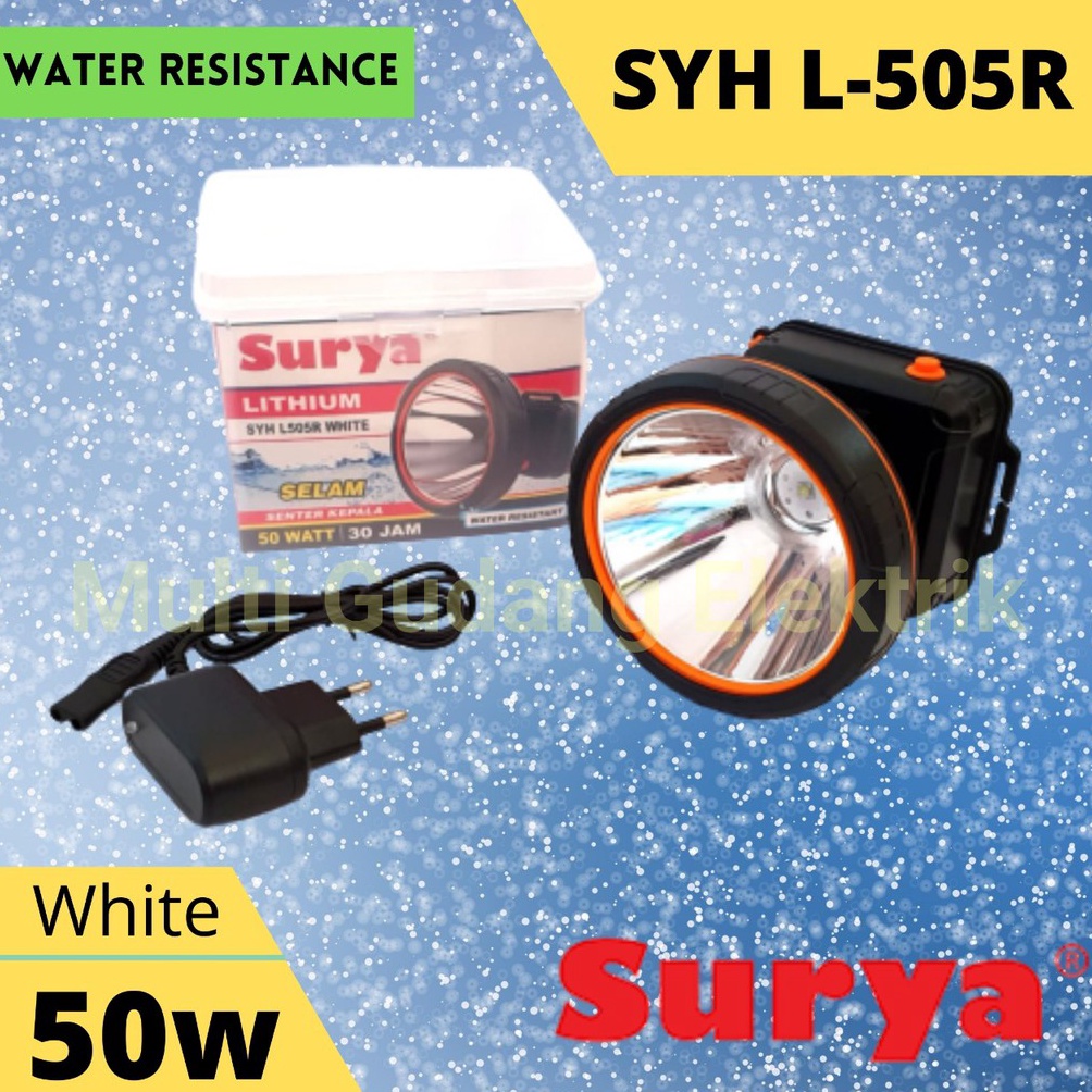 Terlaris Senter Kepala Surya SYH L 55 R 5 watt Headlamp Water resistance BNN