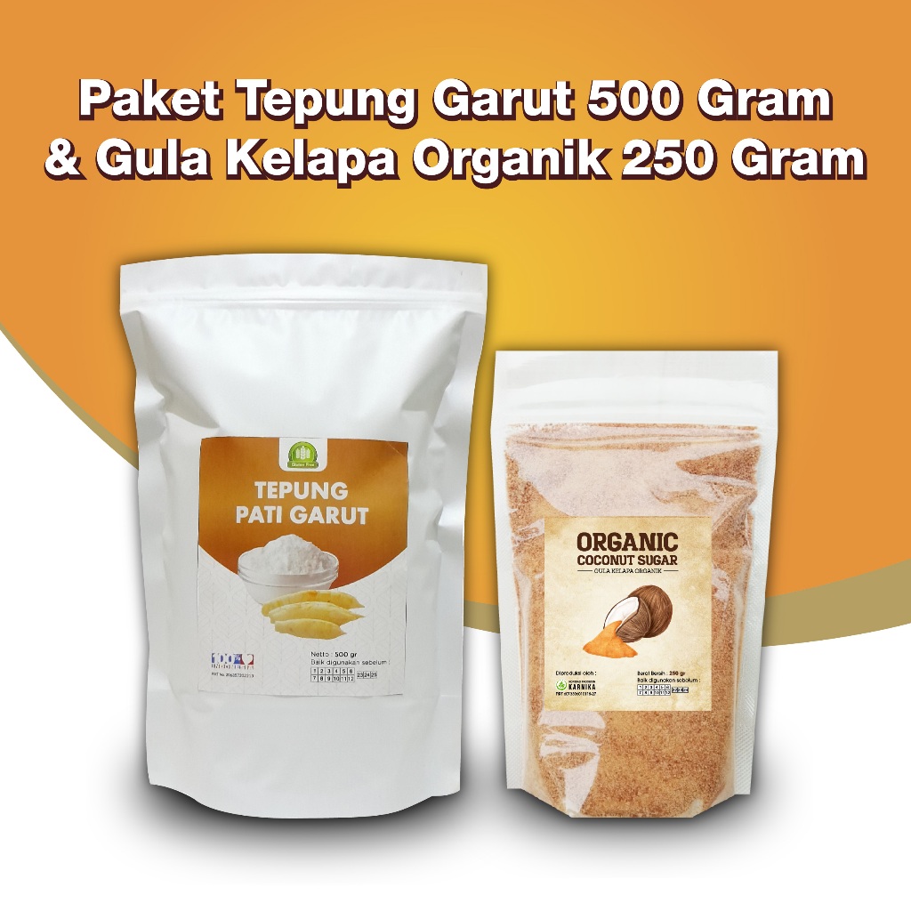 

Paket Tepung Umbi Garut Pati Irut Asli 500gr & Gula Kelapa Organik 250gr