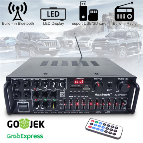 Audio Amplifier Sunbuck Pro 326BT Bluetooth FM Radio 2000 Watt Limited