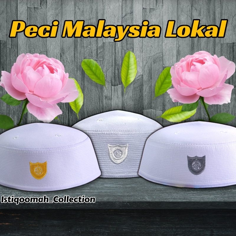 Peci Malaysia Abdul Karim Lokal | Kopiah Putih | Peci Malaysia Super | | Peci Haji bukan Songkok Hit
