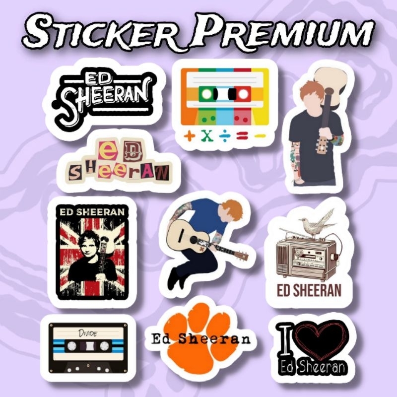 

Sticker ed sheeran Pack 10pcs Premium Waterproof