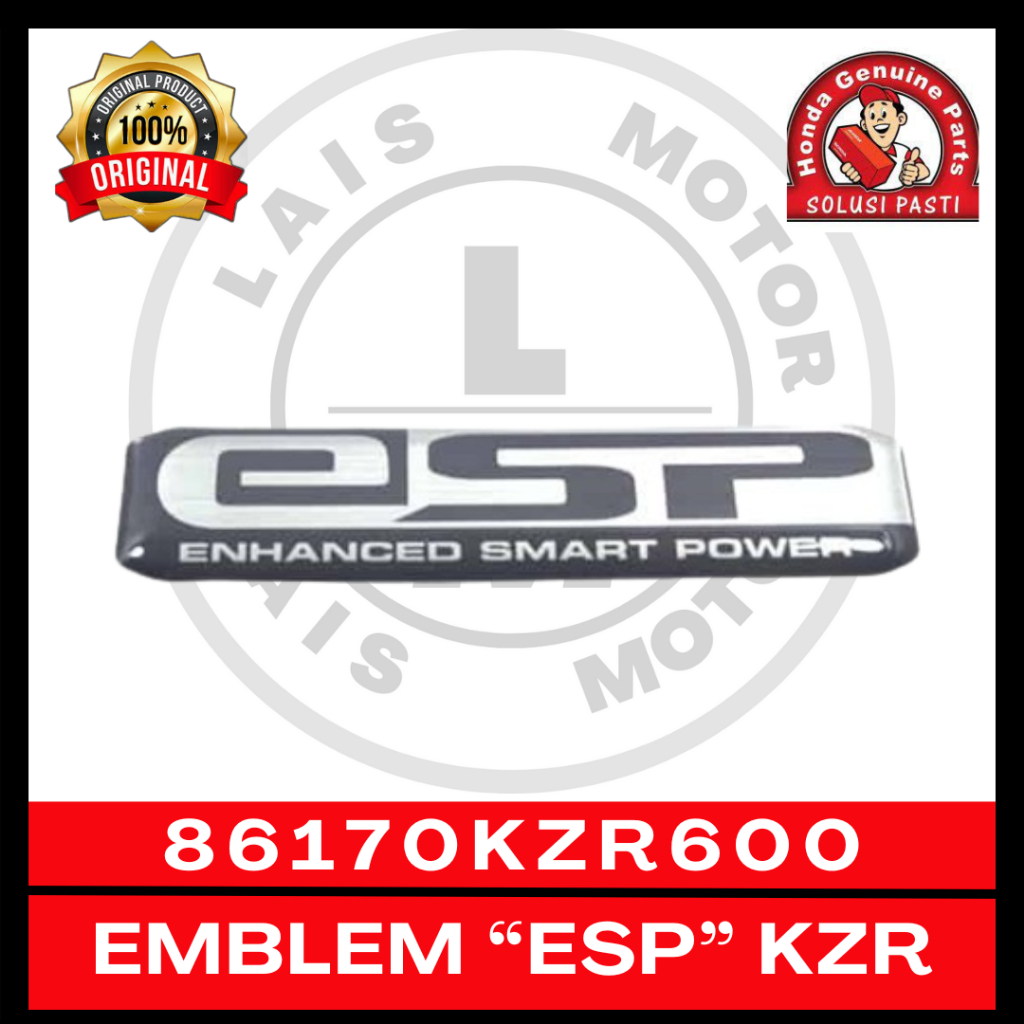 Emblem "ESP" KZR Vario, Beat, Genio, Scoopy 86170KZR600 ORI AHM