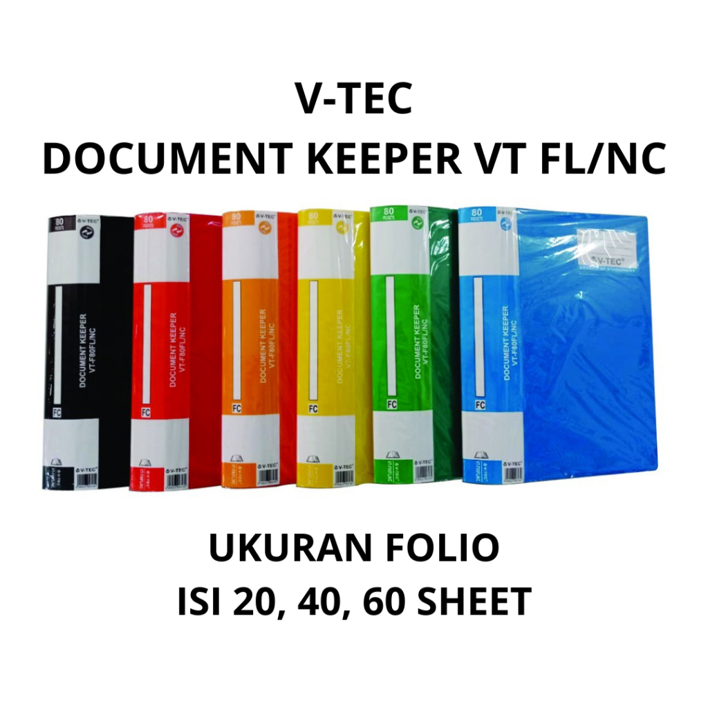 

V tec document dokumen keeper folder map F4 Folio VT FL/NC isi 60 40 20 lembar