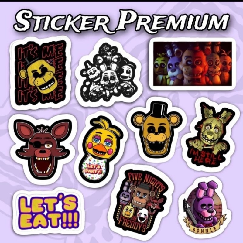 

Sticker Five nights at freddys FNAF Pack 10pcs Premium Waterproof
