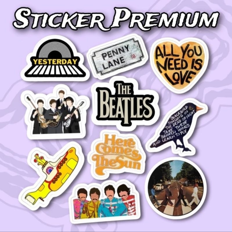 

Sticker The Beatles Pack 10pcs Premium Waterproof