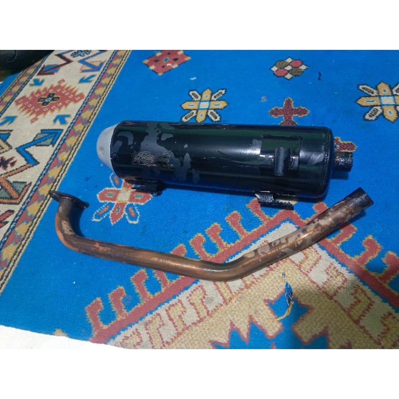 knalpot tzm aerox second keadaan mulus