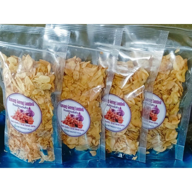 

Bawang putih goreng lombok, alami tanpa tepung
