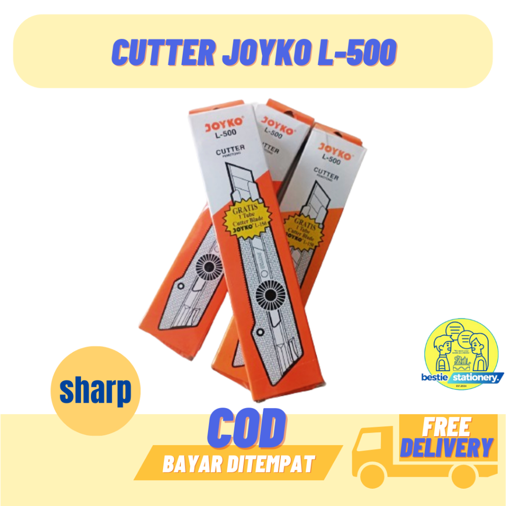 

CUTTER JOYKO L-500 PISAU KATER GRATIS ISI PISAU / CUTTER BLADE