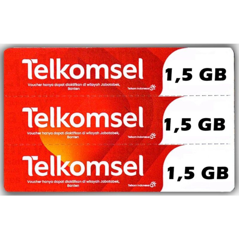 VOUCHER TELKOMSEL 1,5 GB 3 HARI