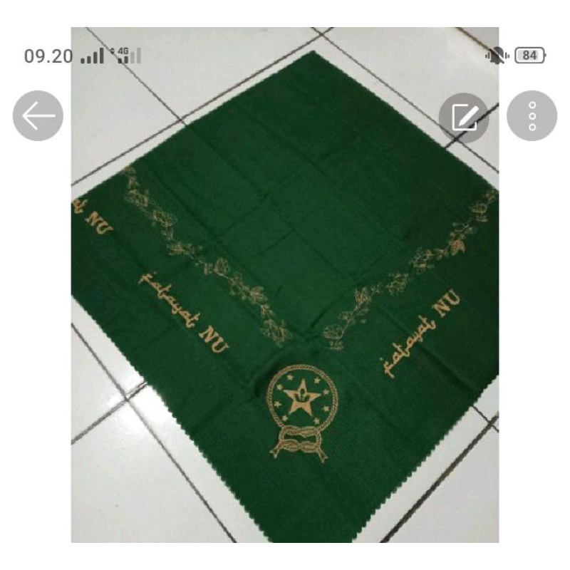 kerudung/jilbab segi empat fatayat nu tanpa list