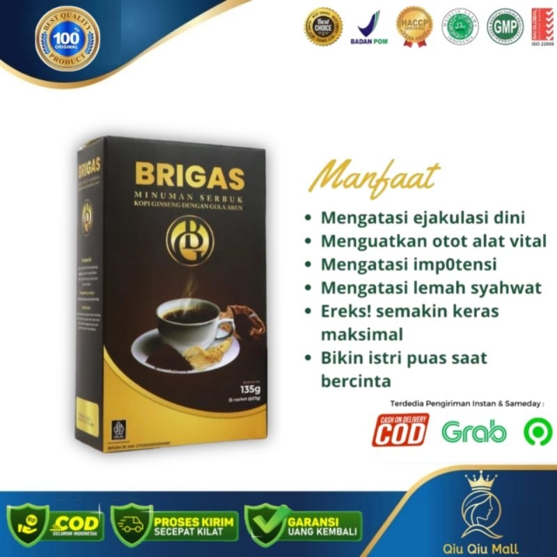 

KOPI BRIGAS ASLI ORIGINAL BPOM HALAL 1 BOX ISI 5 SACHET & 10 SACHET