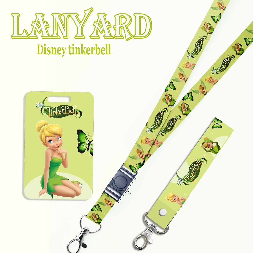 

STRAP LANYARD CARD HOLDER Tinkerbell Gantungan Kunci, Handphone, ID Card
