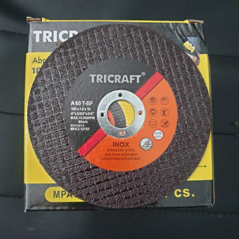 TRICRAFT Mata Potong Besi 4inch 50pcs