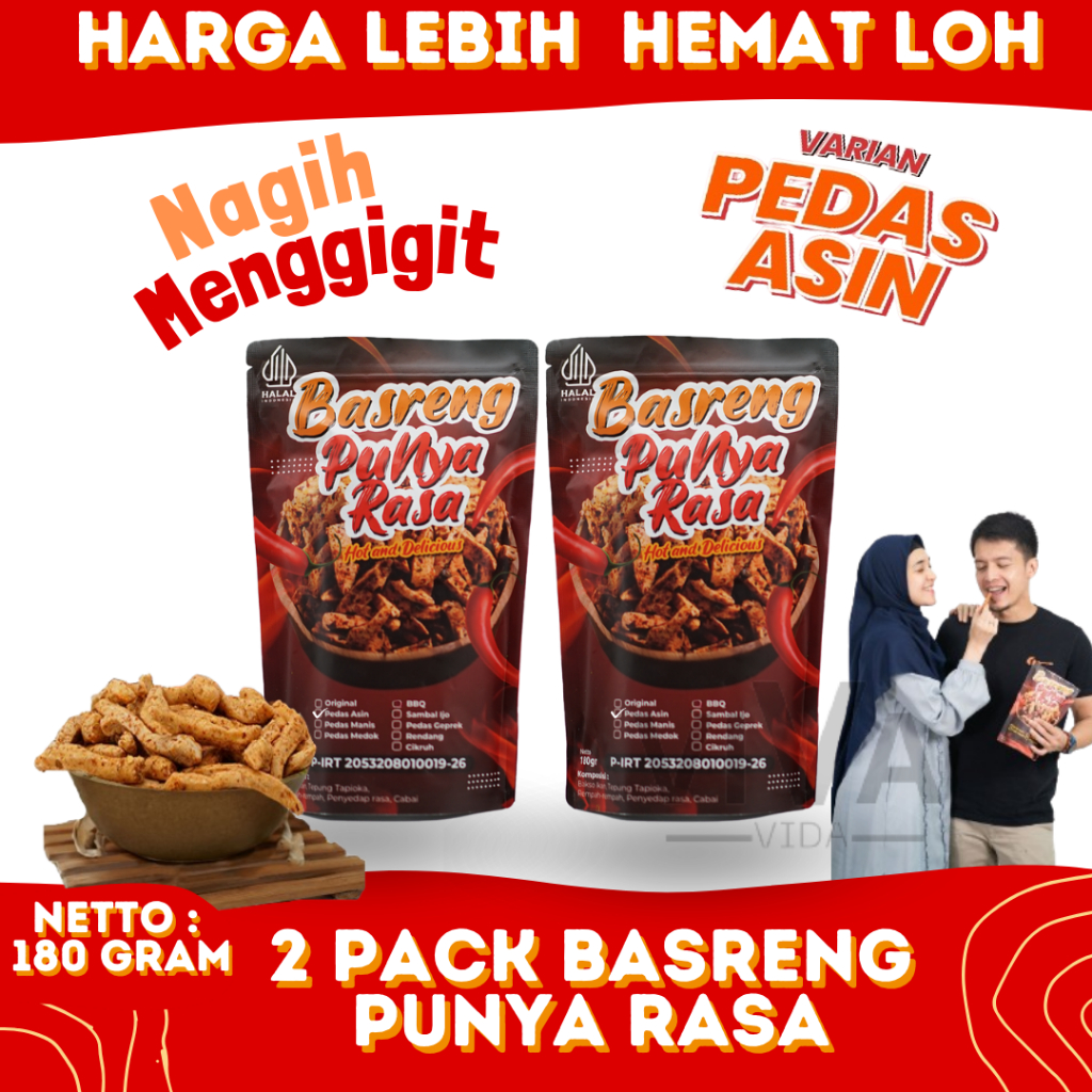 

Basreng Punya Rasa Pedas Asin Bundling Isi 2 Cemilan Viral Halal Ekstra Daun Jeruk