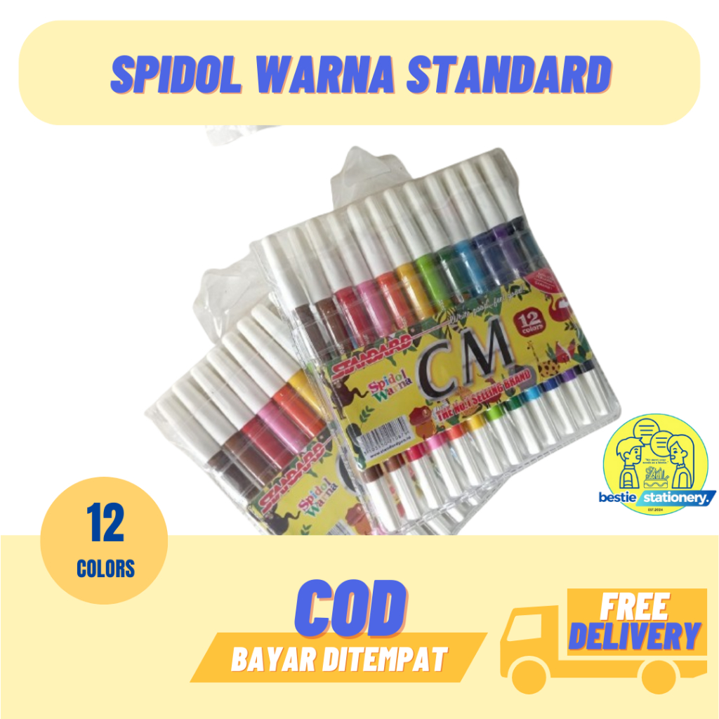

SPIDOL WARNA STANDARD CM 12 WARNA MURAH