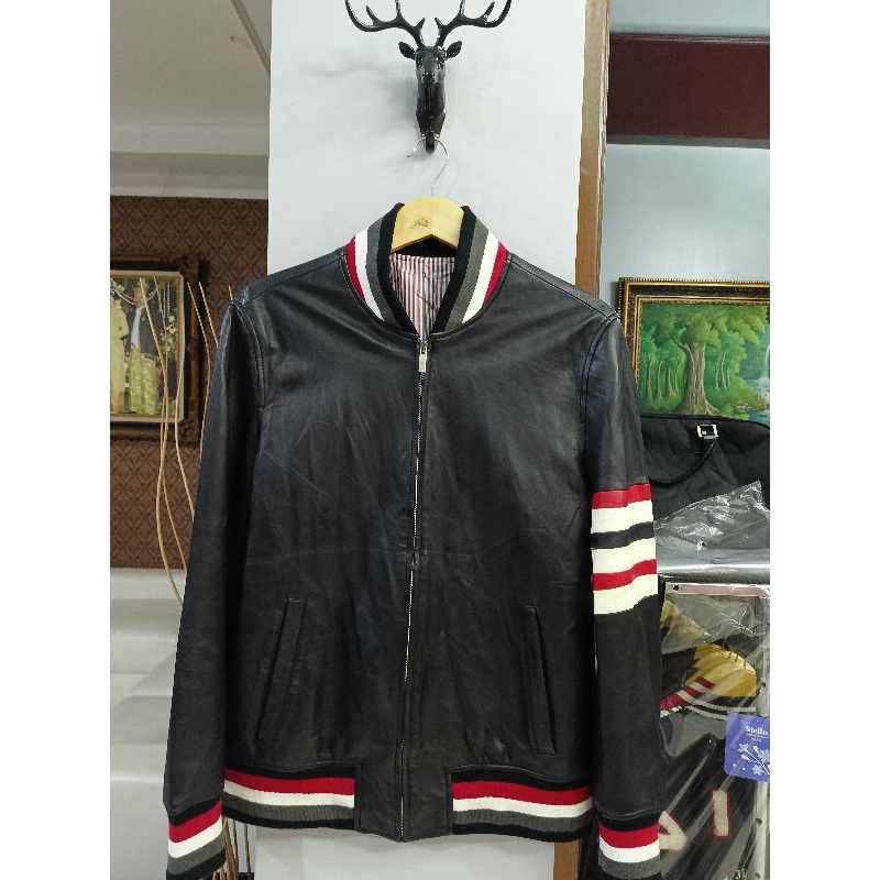 jaket kulit THOM BROWNE (size XL)