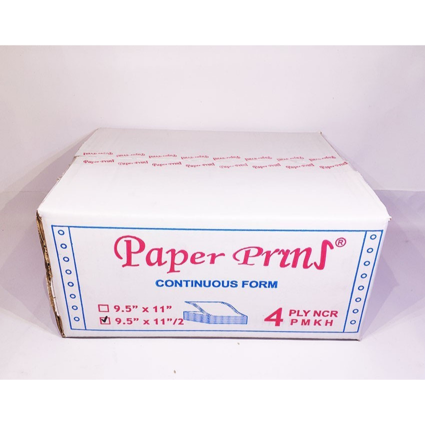 

PAPER PRYNS 9 1/2" X 11'' 4 PLY BAGI 2 CONTINOUS FORM KOMPUTER ( DUS )