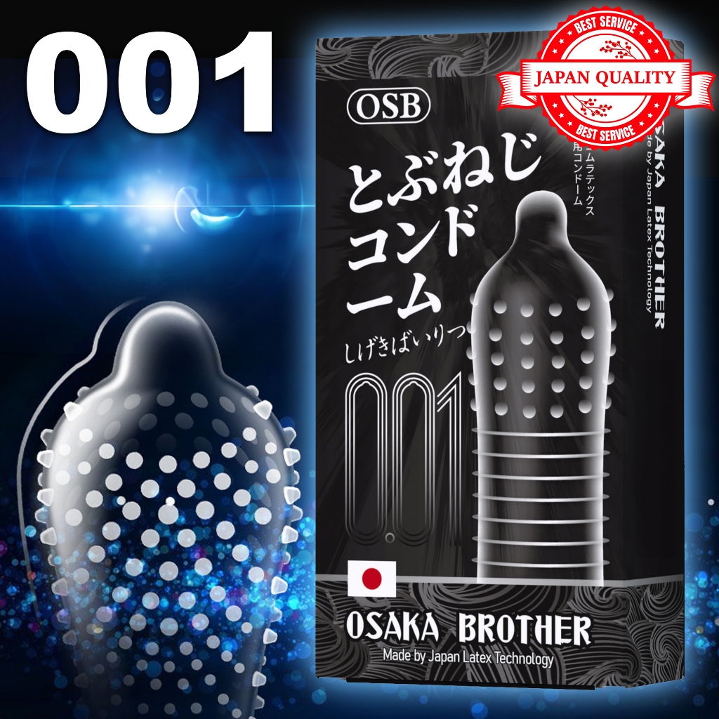 [Bisa COD] Kondom Gerigi Super OSB Osaka Brother - Kondom Favorit Wanita Textur Lembut Tipis Gerigi 