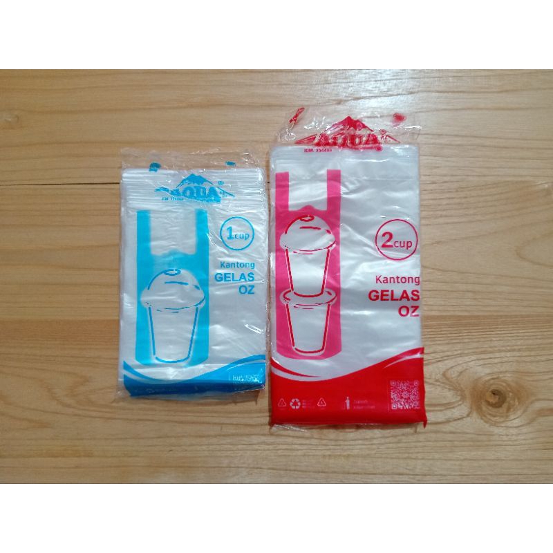 Kantong gelas Bening kantong cup gelas