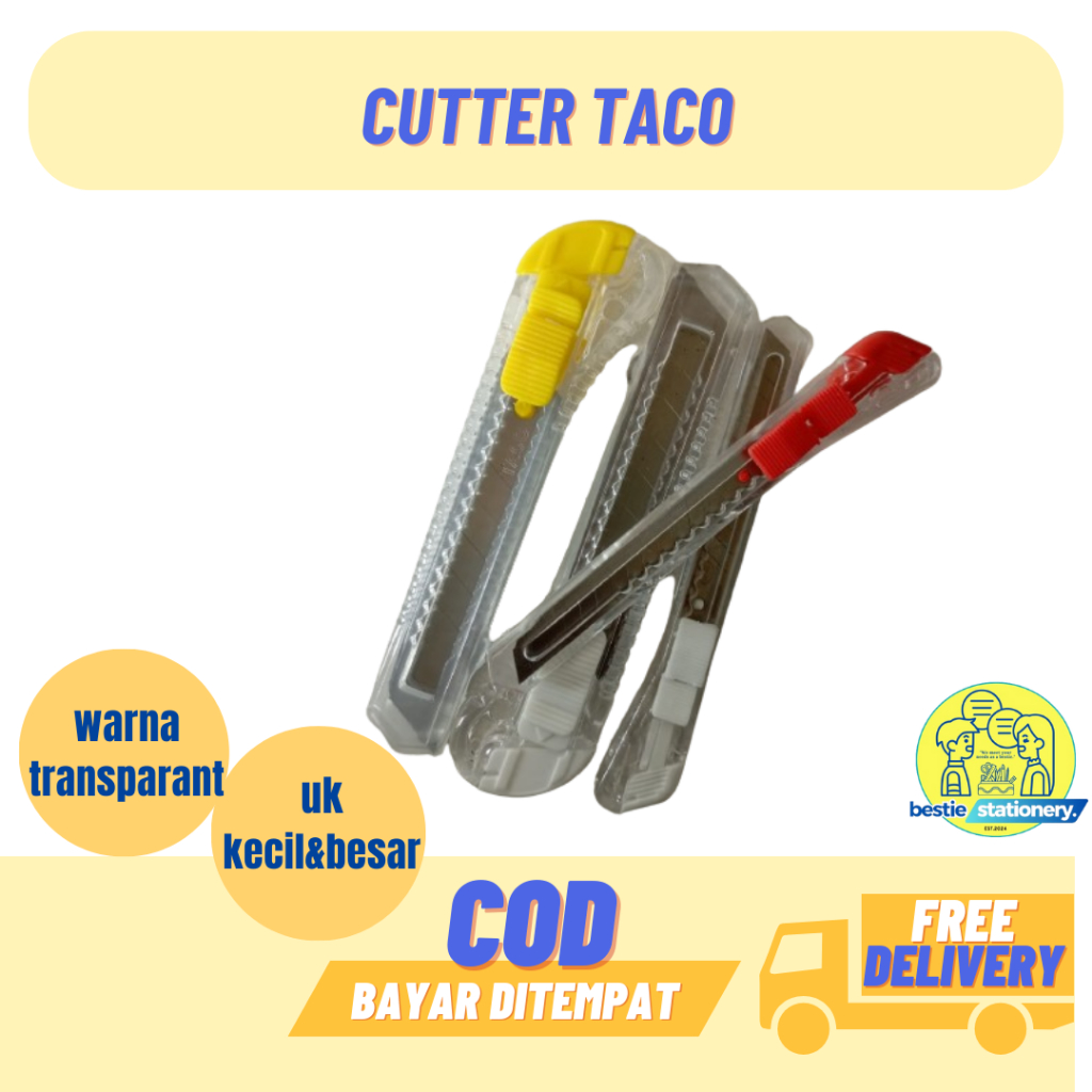 

CUTTER TACO L-150 L-500 TRANSPARAN / PISAU KATER MURAH