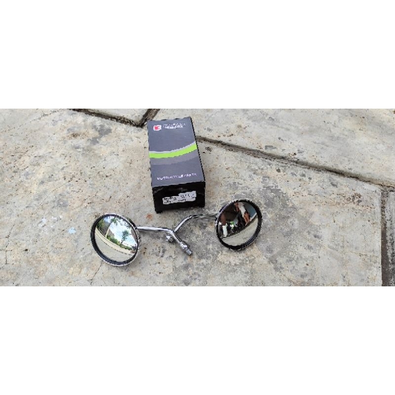 spion classic model bulat retro tangkai pendek drat honda kunci 14 kaca spion retro bulat gagang pen