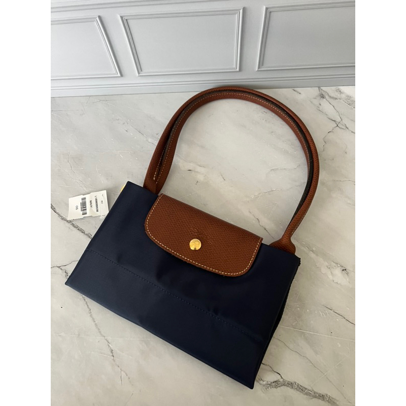 longchamp le pliage original large long handle llh tote bag navy