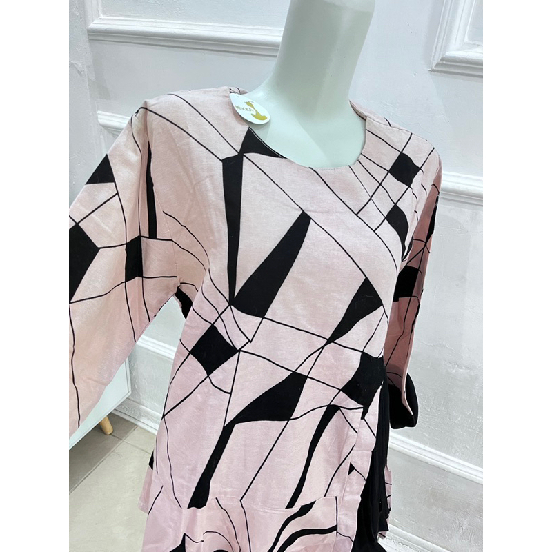 blouse katun linen motif printing