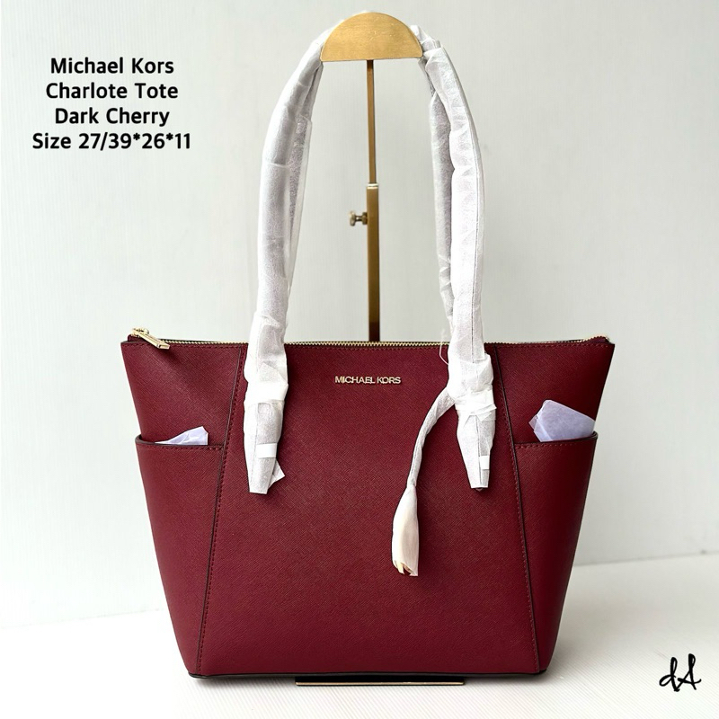 MK Charlote tote Dark cherry