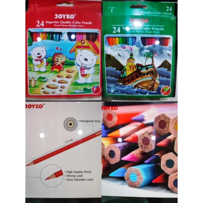 

Pensil warna panjang 24 warna joyko cp-104 cp-24PB / atk pontianak murah alat tulis sekolah kantor