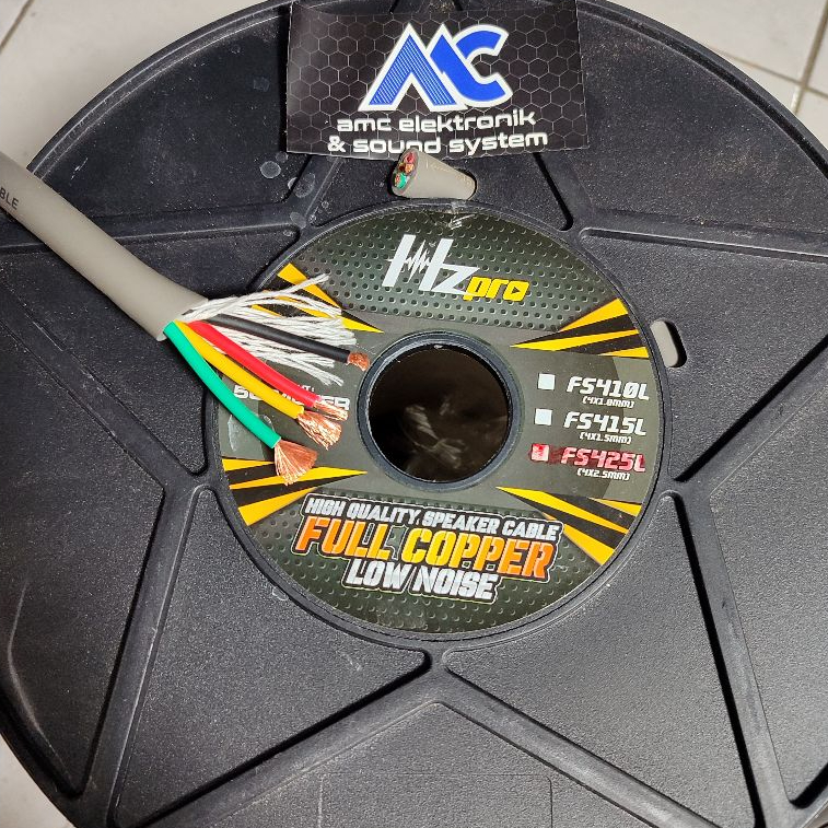 KABEL SPEAKER HZ PRO 4X2.5 ABU ABU KUALITAS BAGUS LOE NOISE