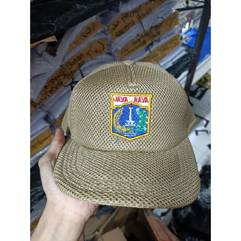 TOPI JARING LOGO JAYA RAYA TOPI JARING DKI TERBARU