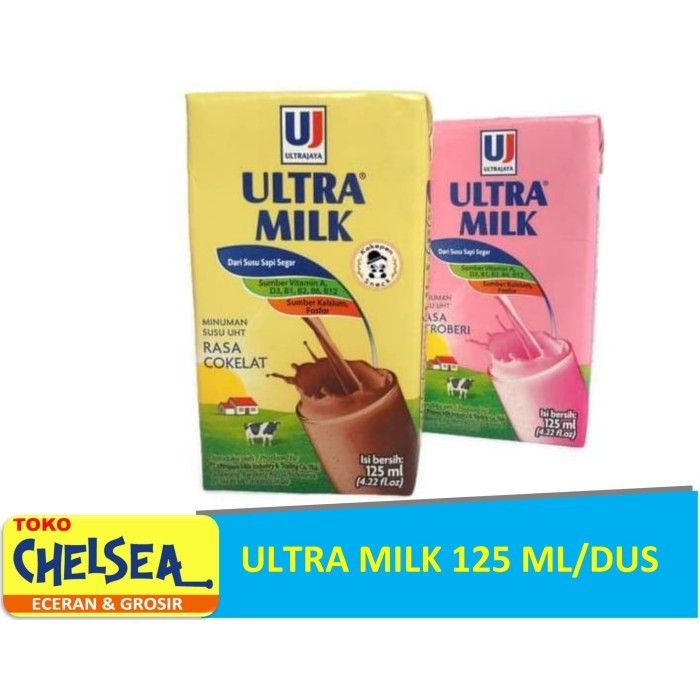 

Ultra Milk UHT 125ml Coklat/Strawberry /Dus