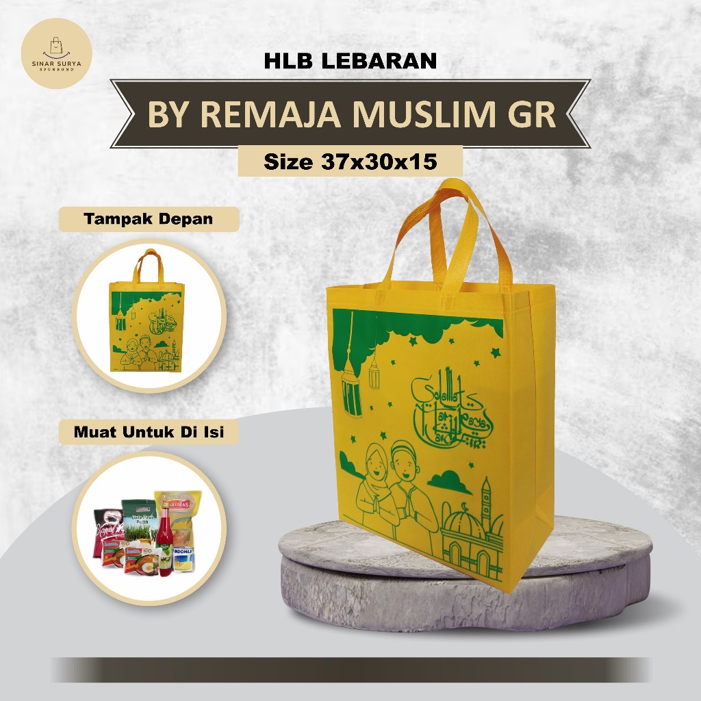 

Tas Lebaran | Goodie Bag Idul Fitri | Tas Parcel Lebaran | Goodie Bag Lebaran Sablon | Tas Bingkisan Idul Fitri 37X30X15