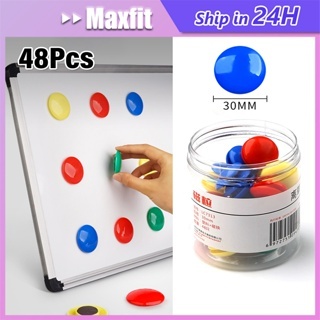 

48Pcs Bulat Magnet Papan Tulis Whiteboard Magnetic Pin 3cm Pencampuran Warna Untuk Pengajaran