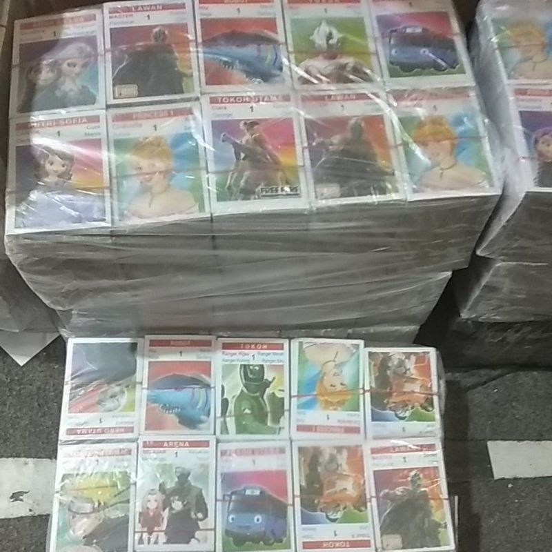 1 IKAT 320 LEMBAR MAINAN KARTU KWARTET / MAINAN KARTU TEPLEK VYRAL JADUL TAHUN 90 AN