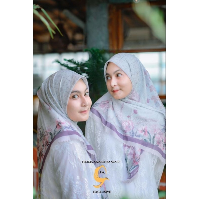 PROMO TERBARU Fatimah Azzahra Syar'i Scarf by Felicia Azzarenka ORI + box pink