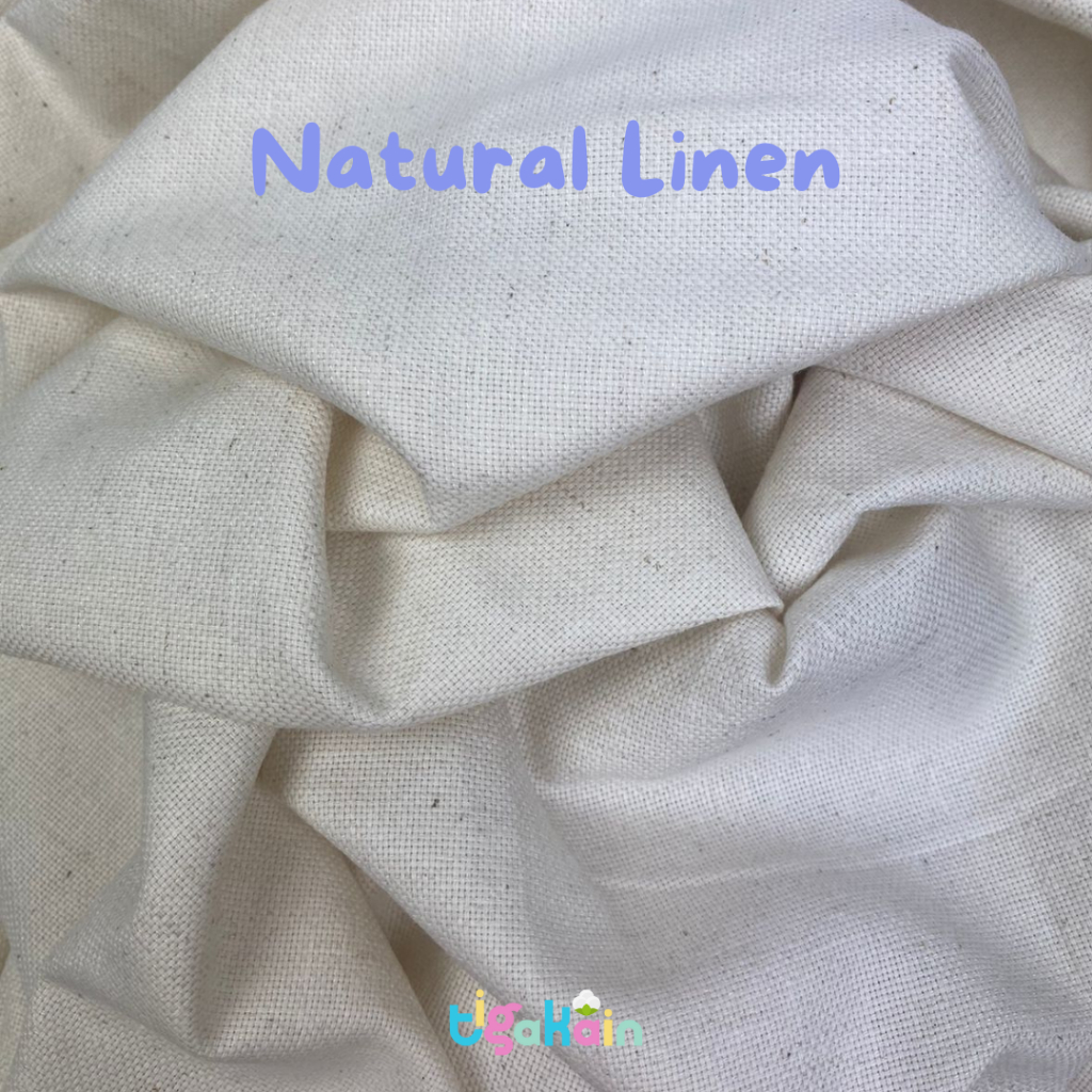 0.5 Meter Kain Natural Linen Bahan Linen Natural