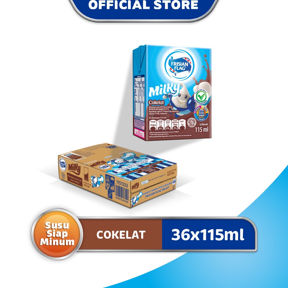 

ART M49T Frisian Flag UHT Susu Cokelat 36 x115 mL