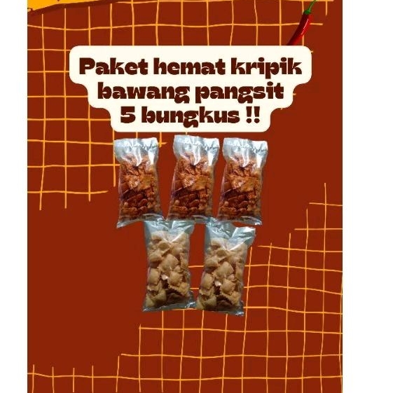 

keripik bawang pangsit paket 5 bungkus // kue bawang // keripik udang