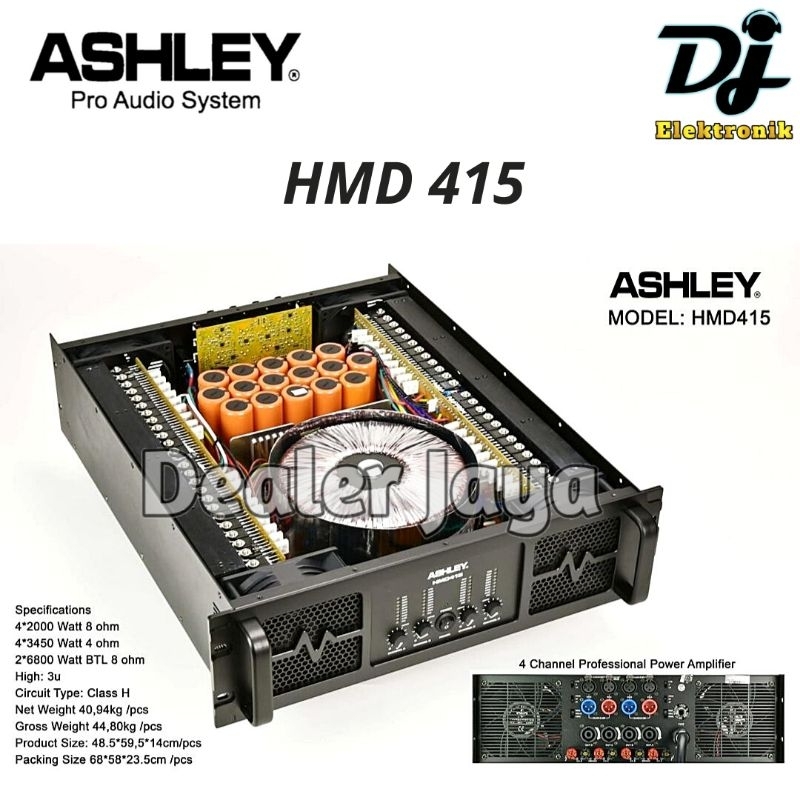 Power Amplifier Ashley HMD 415 / HMD415 - 4 channel