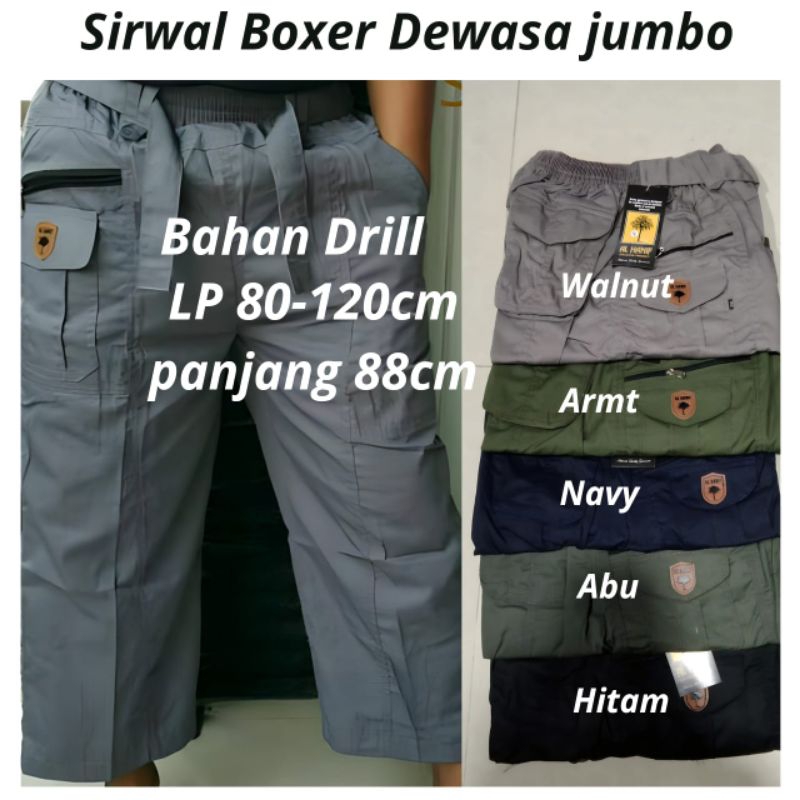 Sirwal Boxer Jumbo Dewasa Al Hanif Murah
