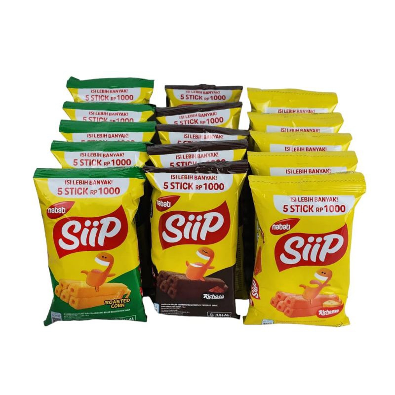 

Snack Siip harga jual 1000 an 1 renceng isi 10 pcs