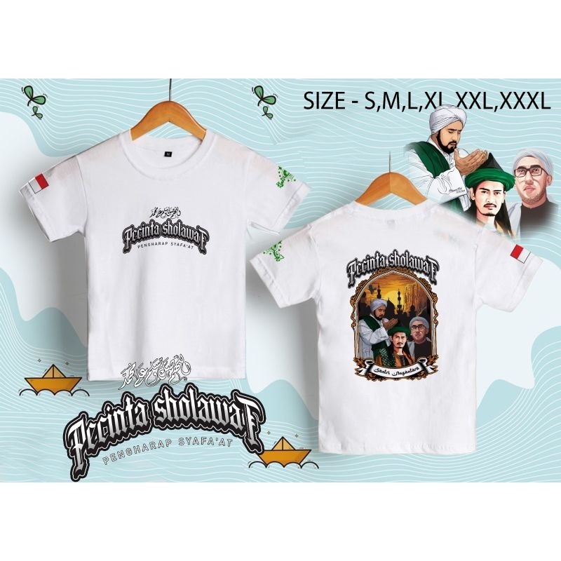 T-shirt/ Kaos Distro Anak Pecinta Sholawat Mafia Sholawat Syekher Mania Viral Kaos Anak-anak