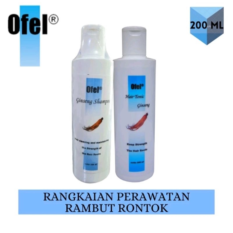 OFEL SHAMPOO DAN HAIR TONIC GINSENG/PERAWATAN RAMBUT RONTOK 200ML