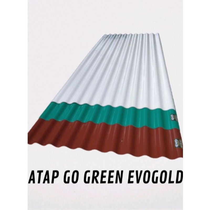 ATAP GO GREEN EVOGOLD MERAH, HIJAU, PUTIH (ATAP PREMIUM) KETEBALAN 2 MM BAHAN PP