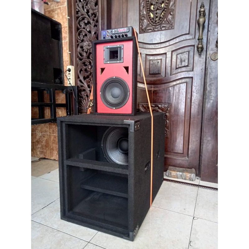 sound miniatur 12 inch + 6inch paket komplit plus power tinggal bunyi