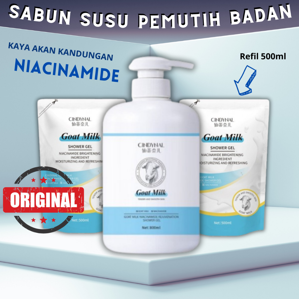 Sabun Mandi Cair Susu Domba Kambing Memutihkan Kulit Badan