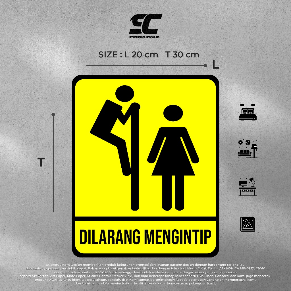 

Stiker Dilarang Mengintip