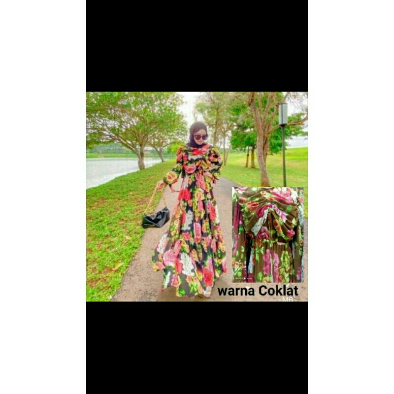 gamis ceruty kerut dada