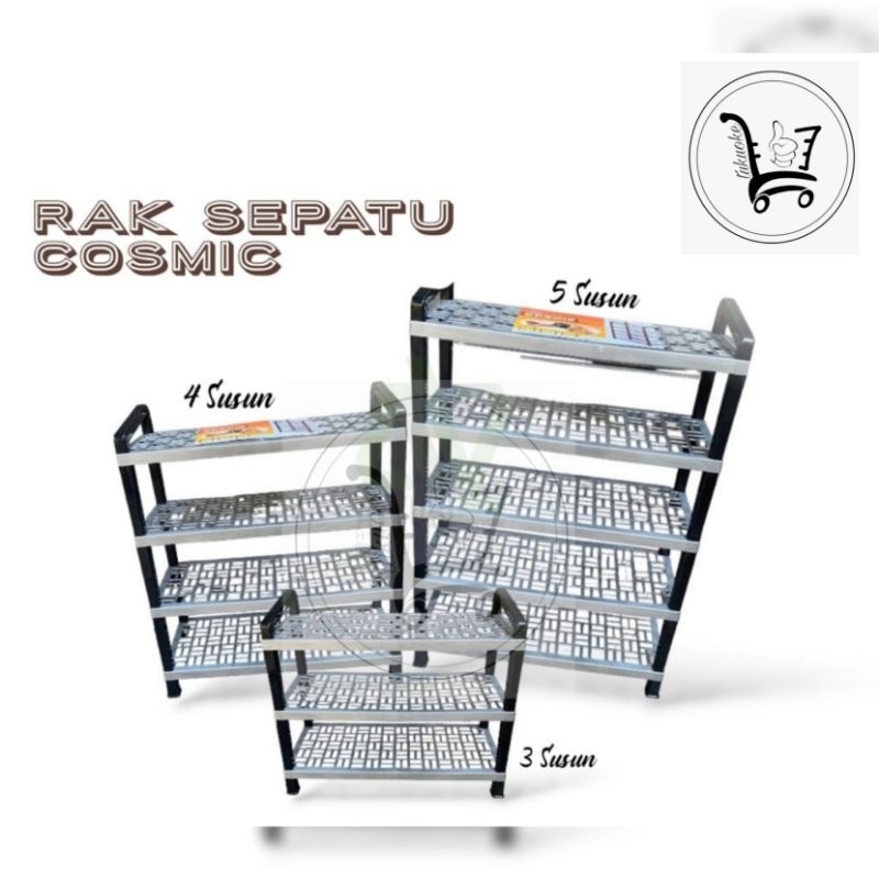 RAK SEPATU COSMIC 5 SUSUN / 3 SUSUN / 4 SUSUN CALISTA / TEMPAT PENYIMPANA SEPATU SANDAL CALISTA